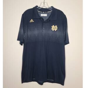 Adidas Notre Dame Fighting Irish navy blue polo shirt - large